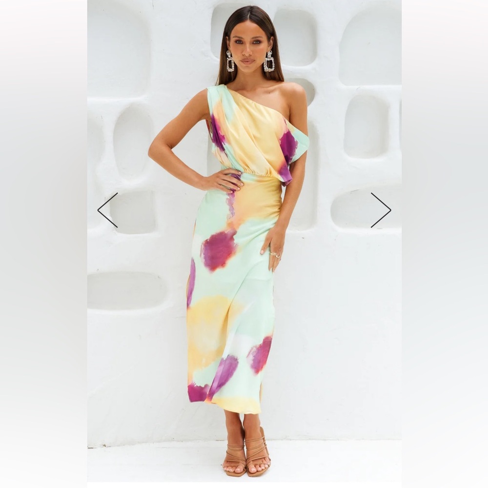 NWT Hello Molly Talk To Me Midi Dress Multi Size 6